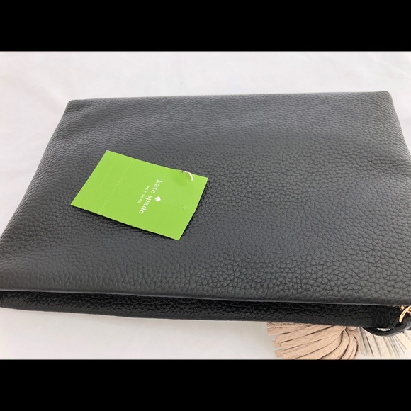 NWT Kate Spade ♠️ Black Clutch tassel Palmer - Picture 8 of 8